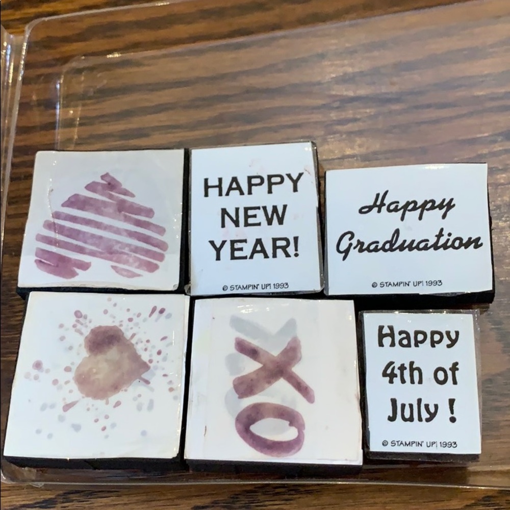 Variety pack of rubber stamps